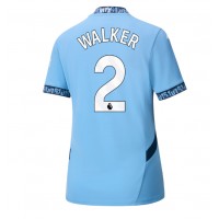 Manchester City Kyle Walker #2 Fotballklær Hjemmedrakt Dame 2024-25 Kortermet